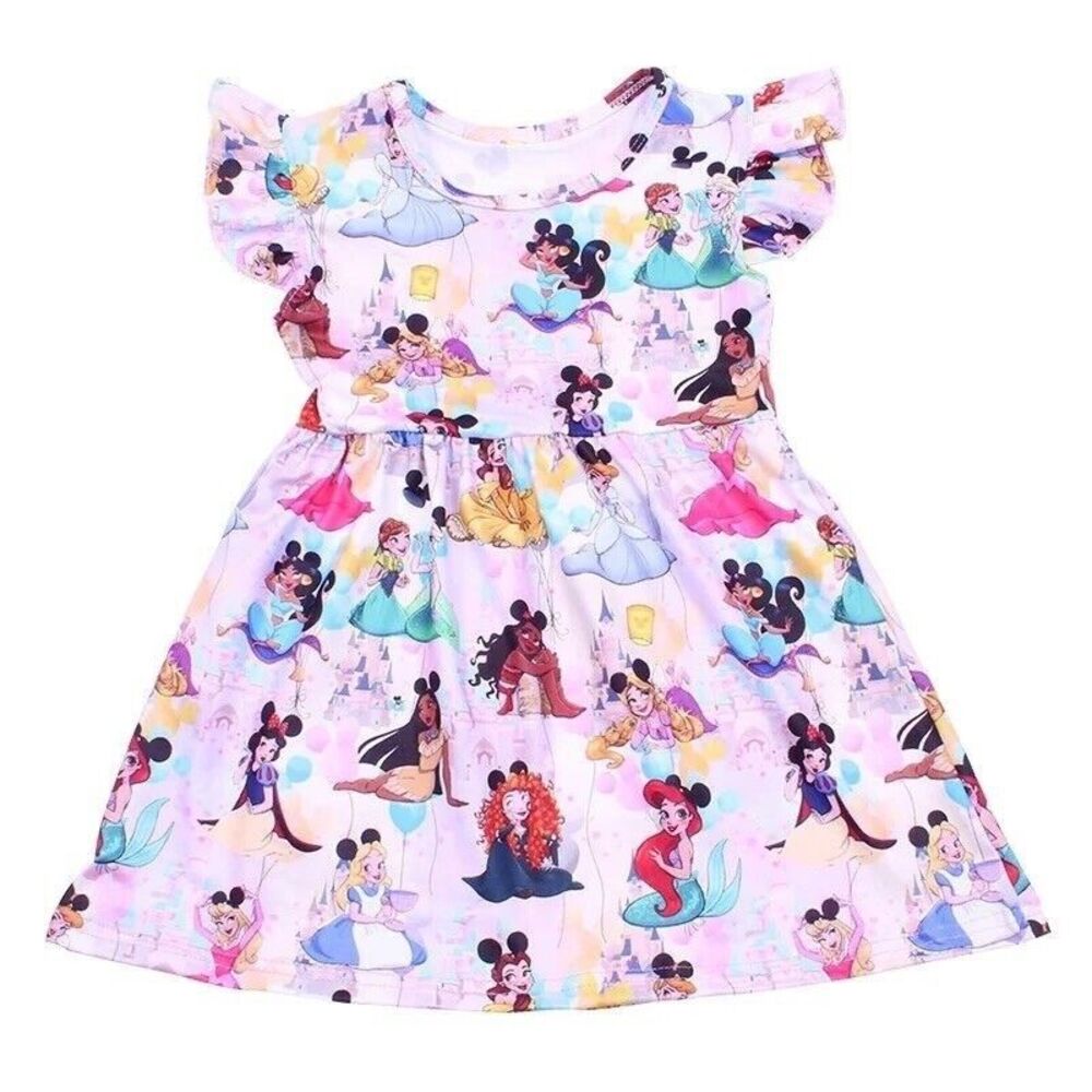 Los Angeles Boutique Girls Princess Dress Party Twirl School Pink Soft Comfort 7
